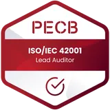 PECB ISO/IEC 42001 Lead Auditor badge