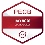 PECB Certified ISO 9001 Lead Auditor credential badge