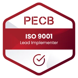 PECB Certified ISO 9001 Lead Implementer credential badge